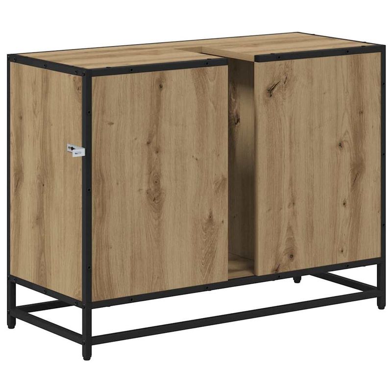 Casa si Gradina - Mobilier - Mobilier baie - Comode baie - Dulap pentru Chiuveta de Baie stejar artizanal 80 x 33 x 60 cm - Infinity.ro