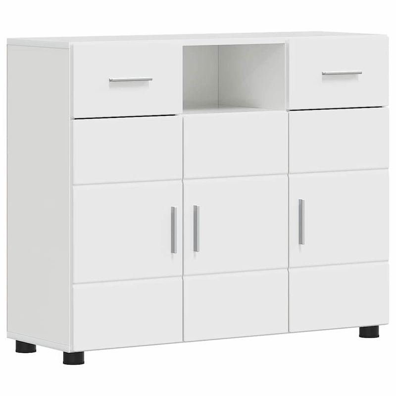 Casa si Gradina - Mobilier - Comode si corpuri - Comode - Bufet Alb foarte lucios 88.5 x 30.5 x 73 cm Lemn compozit - Infinity.ro