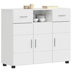 Casa si Gradina - Mobilier - Comode si corpuri - Comode - Bufet Alb foarte lucios 88.5 x 30.5 x 73 cm Lemn compozit - Infinity.ro