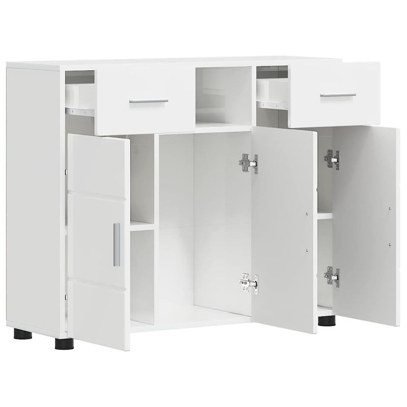 Casa si Gradina - Mobilier - Comode si corpuri - Comode - Bufet Alb foarte lucios 88.5 x 30.5 x 73 cm Lemn compozit - Infinity.ro