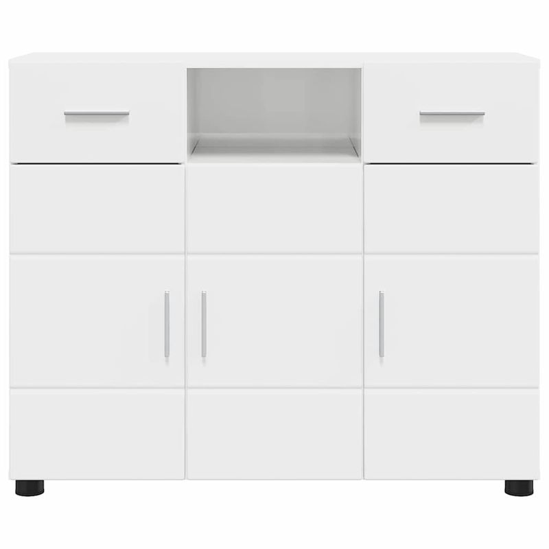 Casa si Gradina - Mobilier - Comode si corpuri - Comode - Bufet Alb foarte lucios 88.5 x 30.5 x 73 cm Lemn compozit - Infinity.ro