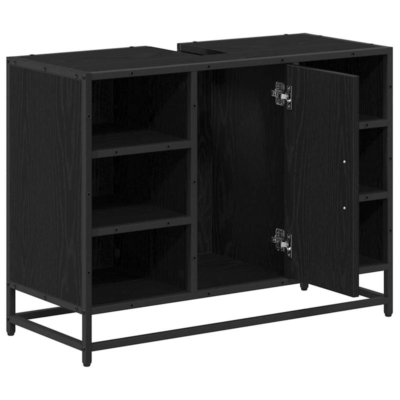 Casa si Gradina - Mobilier - Mobilier baie - Comode baie - Dulap pentru Chiuveta de Baie Stejar negru 80 x 33 x 60 cm - Infinity.ro