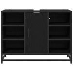 Casa si Gradina - Mobilier - Mobilier baie - Comode baie - Dulap pentru Chiuveta de Baie Stejar negru 80 x 33 x 60 cm - Infinity.ro
