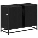 Casa si Gradina - Mobilier - Mobilier baie - Comode baie - Dulap pentru Chiuveta de Baie Stejar negru 80 x 33 x 60 cm - Infinity.ro