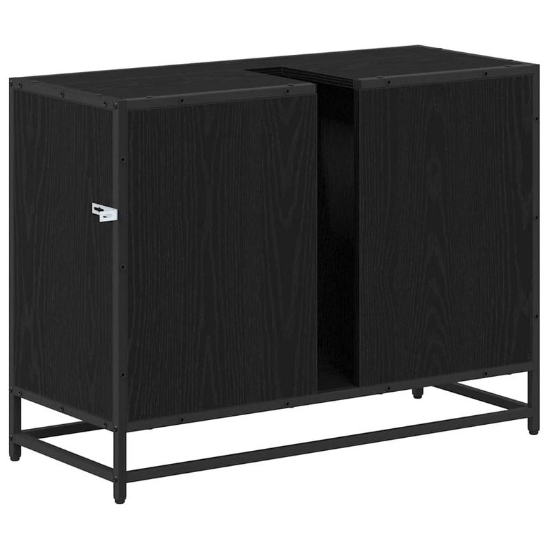 Casa si Gradina - Mobilier - Mobilier baie - Comode baie - Dulap pentru Chiuveta de Baie Stejar negru 80 x 33 x 60 cm - Infinity.ro