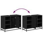 Casa si Gradina - Mobilier - Mobilier baie - Comode baie - Dulap pentru Chiuveta de Baie Stejar negru 80 x 33 x 60 cm - Infinity.ro