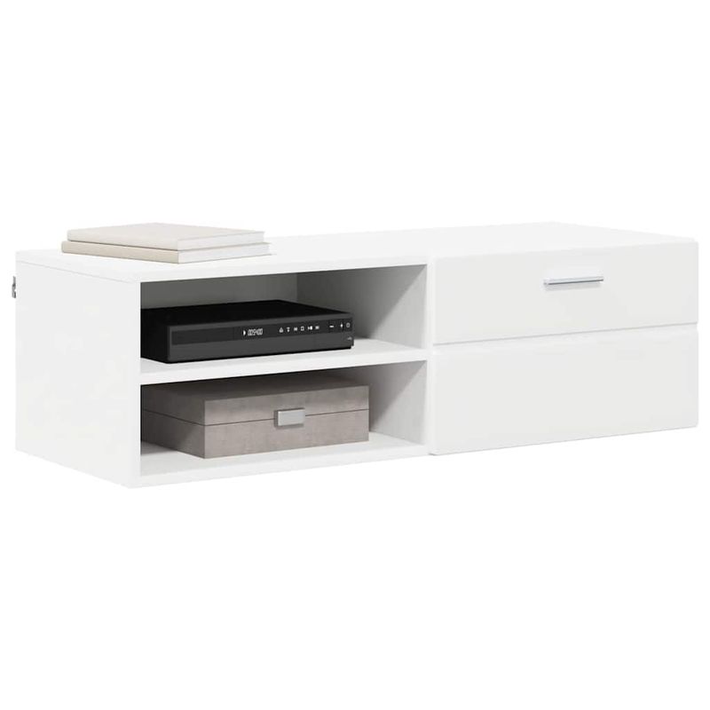 Casa si Gradina - Mobilier - Seturi de mobilier - Seturi living - Cabinet TV cu sertar Alb 100.5 x 39 x 30 cm Lemn compozit - Infinity.ro