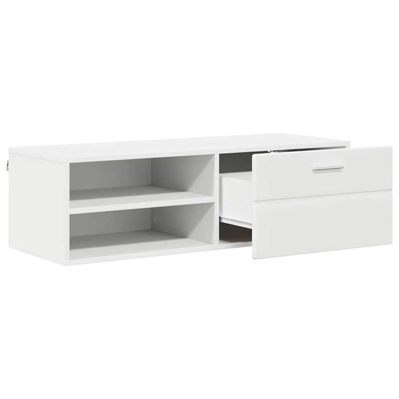 Casa si Gradina - Mobilier - Seturi de mobilier - Seturi living - Cabinet TV cu sertar Alb 100.5 x 39 x 30 cm Lemn compozit - Infinity.ro