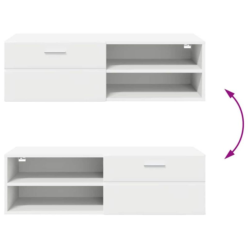 Casa si Gradina - Mobilier - Seturi de mobilier - Seturi living - Cabinet TV cu sertar Alb 100.5 x 39 x 30 cm Lemn compozit - Infinity.ro