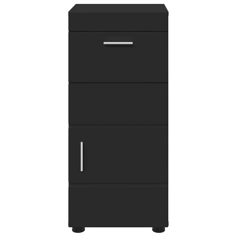 Casa si Gradina - Mobilier - Mobilier baie - Corpuri baie - Dulap de Baie cu usa Negru 37 x 31.5 x 82 cm Lemn compozit - Infinity.ro