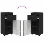 Casa si Gradina - Mobilier - Mobilier baie - Corpuri baie - Dulap de Baie cu usa Negru 37 x 31.5 x 82 cm Lemn compozit - Infinity.ro