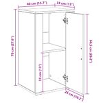 Casa si Gradina - Mobilier - Comode si corpuri - Comode - Bufet Lemn vechi 40 x 33 x 70 cm Lemn compozit - Infinity.ro