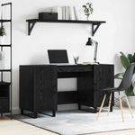Casa si Gradina - Mobilier - Mese si birouri - Birouri - Birou cu raft Stejar negru 140 x 50 x 75 cm Lemn compozit - Infinity.ro