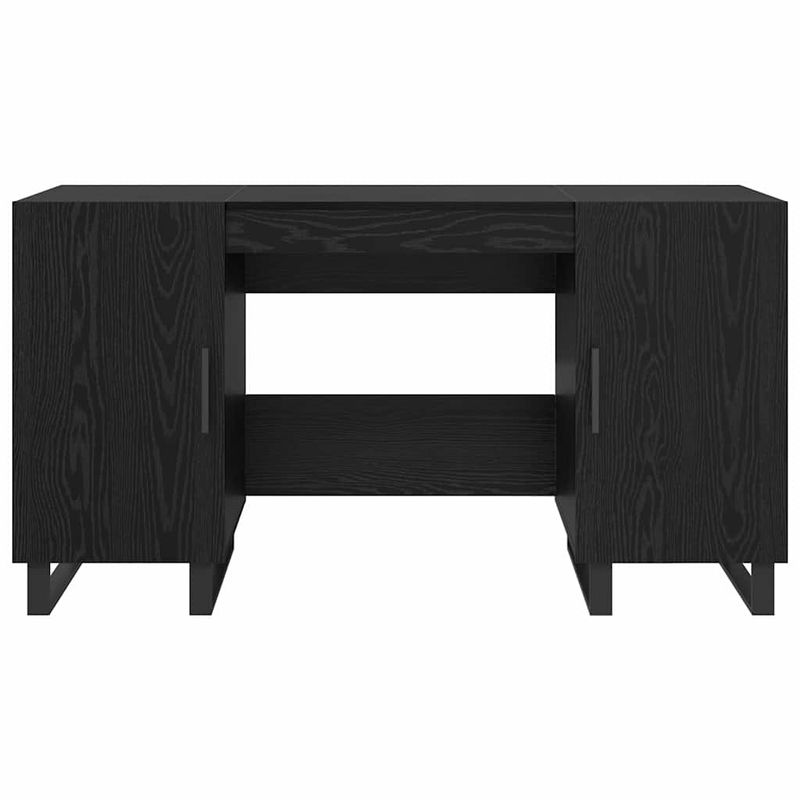 Casa si Gradina - Mobilier - Mese si birouri - Birouri - Birou cu raft Stejar negru 140 x 50 x 75 cm Lemn compozit - Infinity.ro