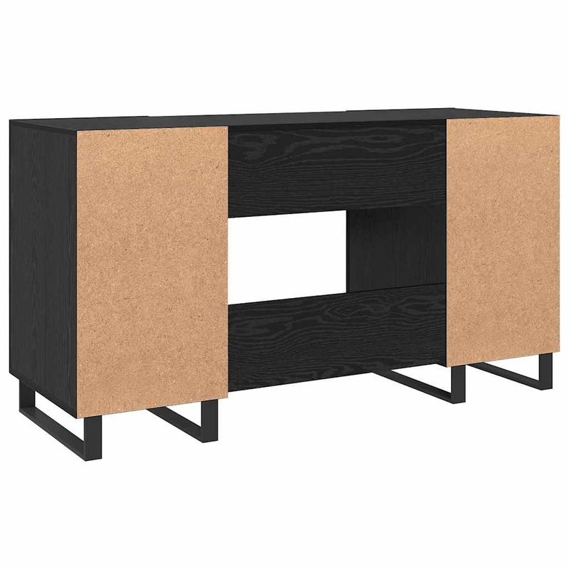 Casa si Gradina - Mobilier - Mese si birouri - Birouri - Birou cu raft Stejar negru 140 x 50 x 75 cm Lemn compozit - Infinity.ro