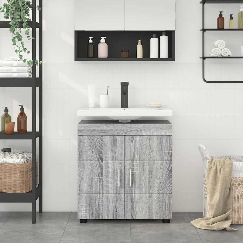 Casa si Gradina - Mobilier - Mobilier baie - Comode baie - Cabinet pentru chiuveta de baie sonoma gri 60 x 34 x 63 cm - Infinity.ro