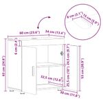 Casa si Gradina - Mobilier - Mobilier baie - Comode baie - Cabinet pentru chiuveta de baie sonoma gri 60 x 34 x 63 cm - Infinity.ro