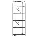 Casa si Gradina - Mobilier - Biblioteci si rafturi - Biblioteci - Raft pentru carti Stejar negru 60 x 30 x 183 cm Lemn compozit - Infinity.ro
