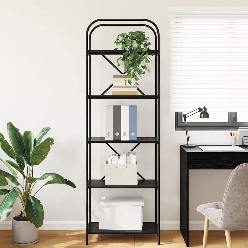 Casa si Gradina - Mobilier - Biblioteci si rafturi - Biblioteci - Raft pentru carti Stejar negru 60 x 30 x 183 cm Lemn compozit - Infinity.ro