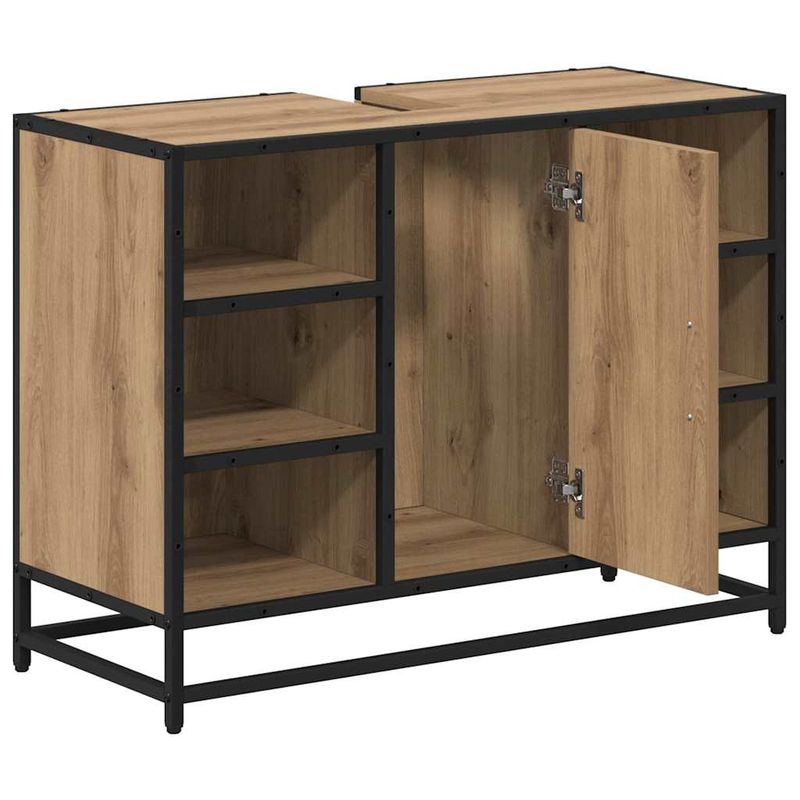 Casa si Gradina - Mobilier - Mobilier baie - Comode baie - Dulap pentru Chiuveta de Baie stejar artizanal 80 x 33 x 60 cm - Infinity.ro