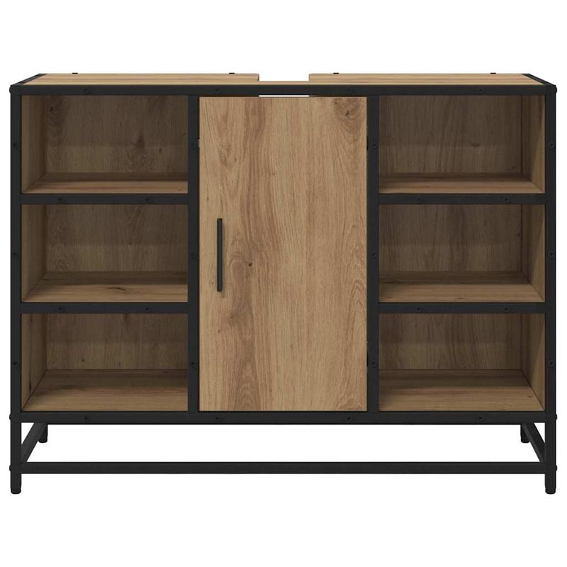 Casa si Gradina - Mobilier - Mobilier baie - Comode baie - Dulap pentru Chiuveta de Baie stejar artizanal 80 x 33 x 60 cm - Infinity.ro