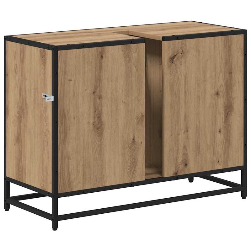 Casa si Gradina - Mobilier - Mobilier baie - Comode baie - Dulap pentru Chiuveta de Baie stejar artizanal 80 x 33 x 60 cm - Infinity.ro