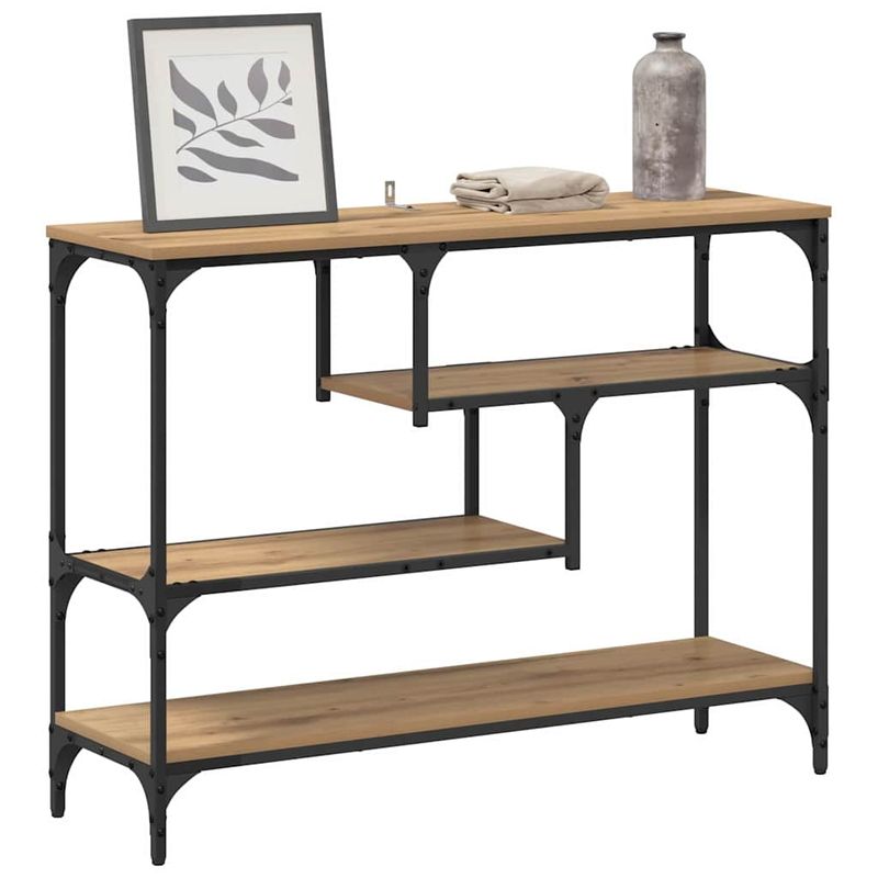 Casa si Gradina - Mobilier - Comode si corpuri - Console - Masa de consola stejar artizanal 100 x 30 x 75 cm Lemn compozit - Infinity.ro