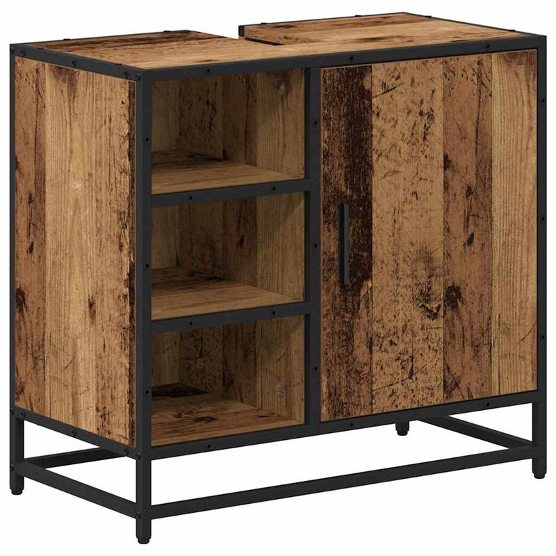 Casa si Gradina - Mobilier - Mobilier baie - Comode baie - Dulap pentru Chiuveta de Baie cu usa Lemn vechi 65 x 33 x 60 cm - Infinity.ro