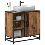 Casa si Gradina - Mobilier - Mobilier baie - Comode baie - Dulap pentru Chiuveta de Baie cu usa Lemn vechi 65 x 33 x 60 cm - Infinity.ro