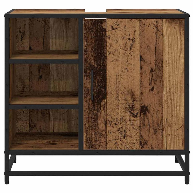 Casa si Gradina - Mobilier - Mobilier baie - Comode baie - Dulap pentru Chiuveta de Baie cu usa Lemn vechi 65 x 33 x 60 cm - Infinity.ro
