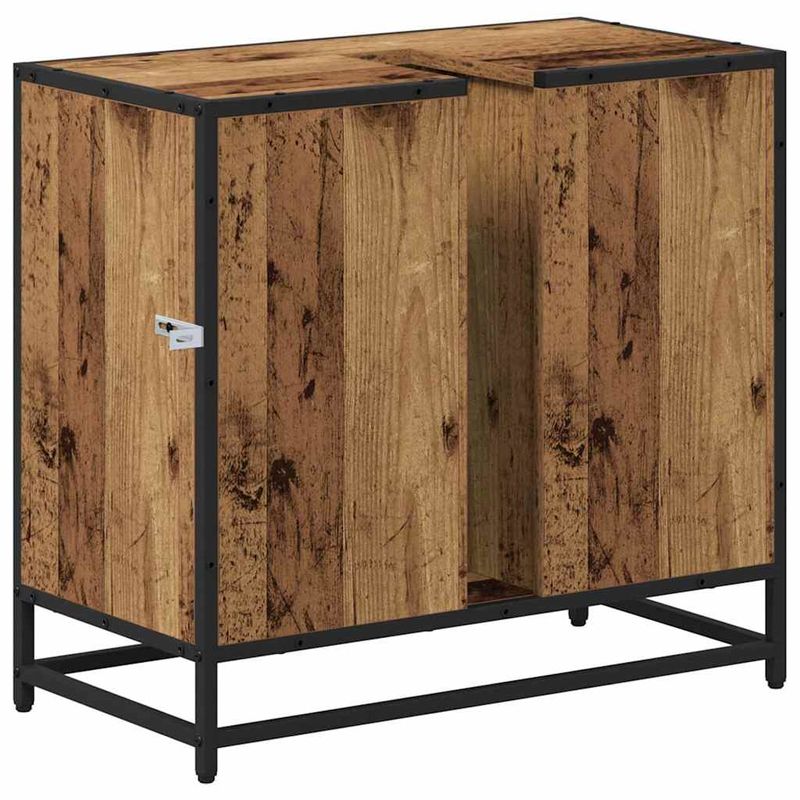 Casa si Gradina - Mobilier - Mobilier baie - Comode baie - Dulap pentru Chiuveta de Baie cu usa Lemn vechi 65 x 33 x 60 cm - Infinity.ro