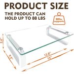 PC, gaming si accesorii - Desktop PC & monitoare - Accesorii monitoare - Suport monitor birou din sticla securizata, 38X24X8.6cm, design elegant cu margini rotunjite, montaj usor - Infinity.ro