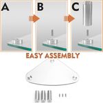 PC, gaming si accesorii - Desktop PC & monitoare - Accesorii monitoare - Suport monitor triunghiular din sticla securizata, reglaj inaltime, inclinare, capacitate 40kg, design ergonomic - Infinity.ro