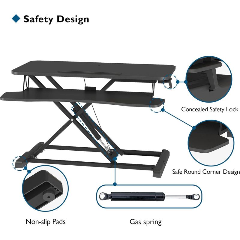 Stand de lucru ergonomic, reglabil pe inaltime, pentru laptop sau ...
