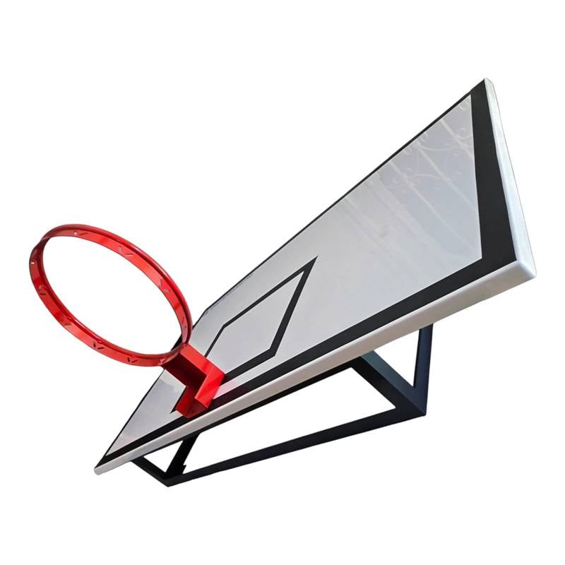 Sport si Outdoor - Sporturi de echipa - Baschet - Cosuri si panouri baschet - Sistem baschet perete Anastasia Sport – Panou 180x105 cm, Inel antivandalizare si Plasa Tricolora - Infinity.ro