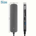 PC, gaming si accesorii - Retelistica - Hub-uri - Statie de andocare, Profesional, Hub 6 in 1 CRISTALIS SALE™, portabil, Adaptor USB C - Infinity.ro