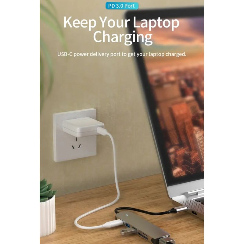 PC, gaming si accesorii - Retelistica - Hub-uri - Statie de andocare, Profesional, Hub 6 in 1 CRISTALIS SALE™, portabil, Adaptor USB C - Infinity.ro