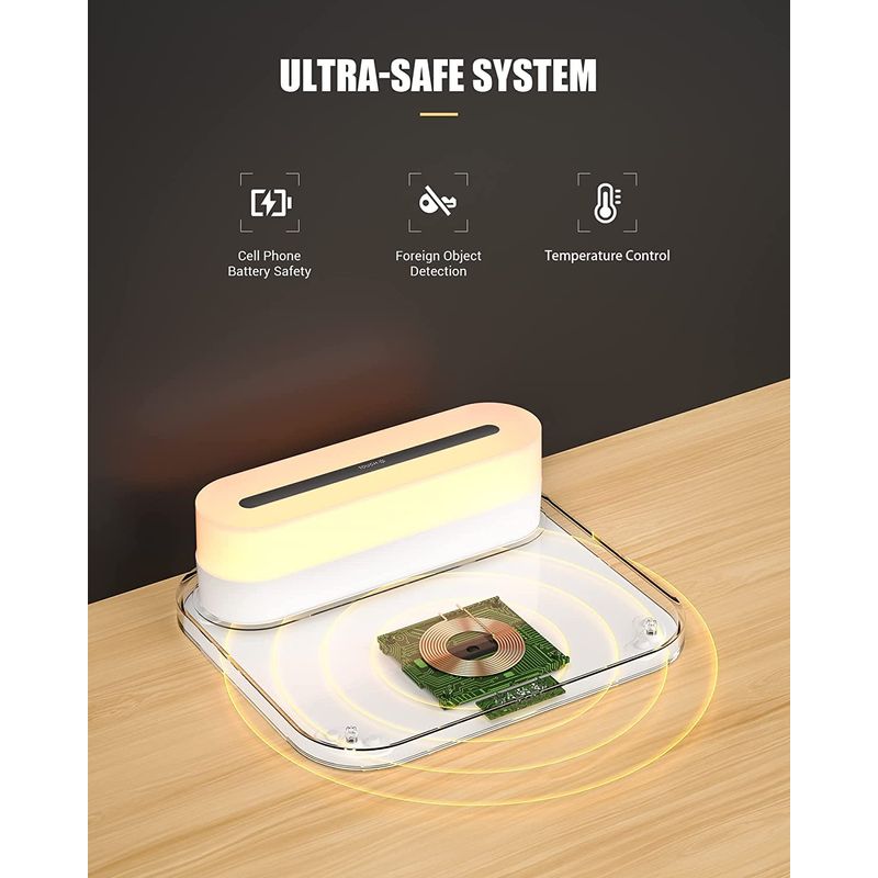 Laptop, Telefoane si Tablete - Telefoane mobile si accesorii - Accesorii Telefoane - Incarcatoare telefoane - Incarcator Wireless cu lampa led Axeloni®, statie de incarcare compatibila cu iPhone/Samsung/Huawei/Airpods, Alb - Infinity.ro