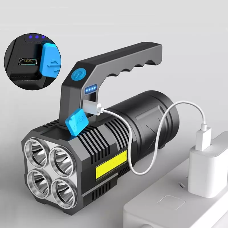 Casa si Gradina - Corpuri si surse de iluminat - Iluminat exterior - Lanterne - Lanterna LED reincarcabila, cu acumulatori, 15x6x6 cm, Gonga® Negru - Infinity.ro