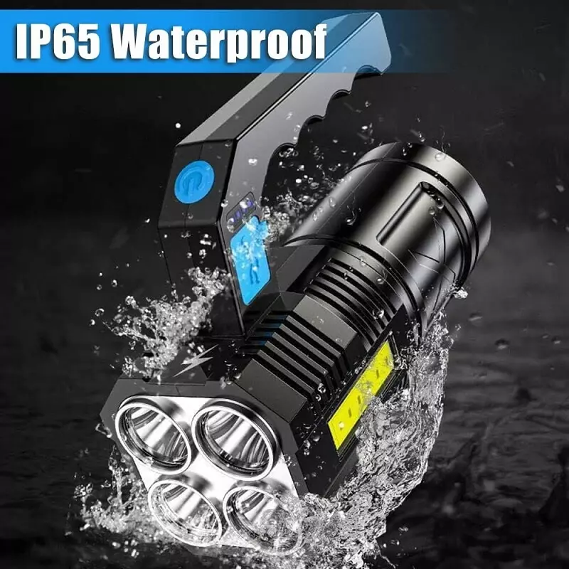 Casa si Gradina - Corpuri si surse de iluminat - Iluminat exterior - Lanterne - Lanterna LED reincarcabila, cu acumulatori, 15x6x6 cm, Gonga® Negru - Infinity.ro