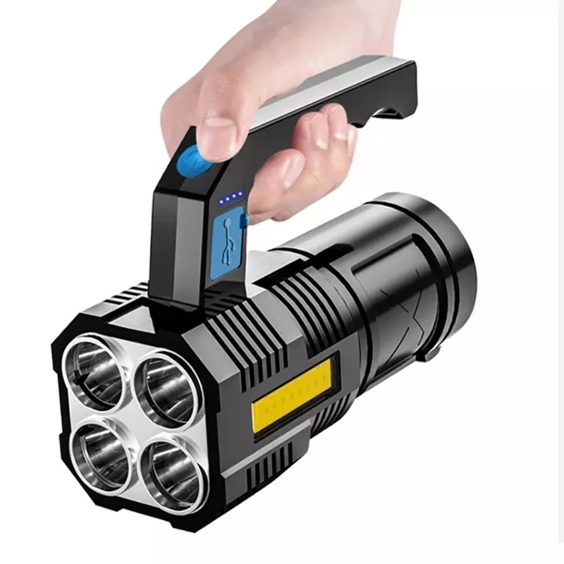 Casa si Gradina - Corpuri si surse de iluminat - Iluminat exterior - Lanterne - Lanterna LED reincarcabila, cu acumulatori, 15x6x6 cm, Gonga® Negru - Infinity.ro