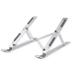 Carti si Birotica - Birotica - Accesorii de birou - Suporturi accesorii birou - Suport pliabil pentru laptop, din aluminiu, 25x18 cm, Gonga® Argintiu - Infinity.ro