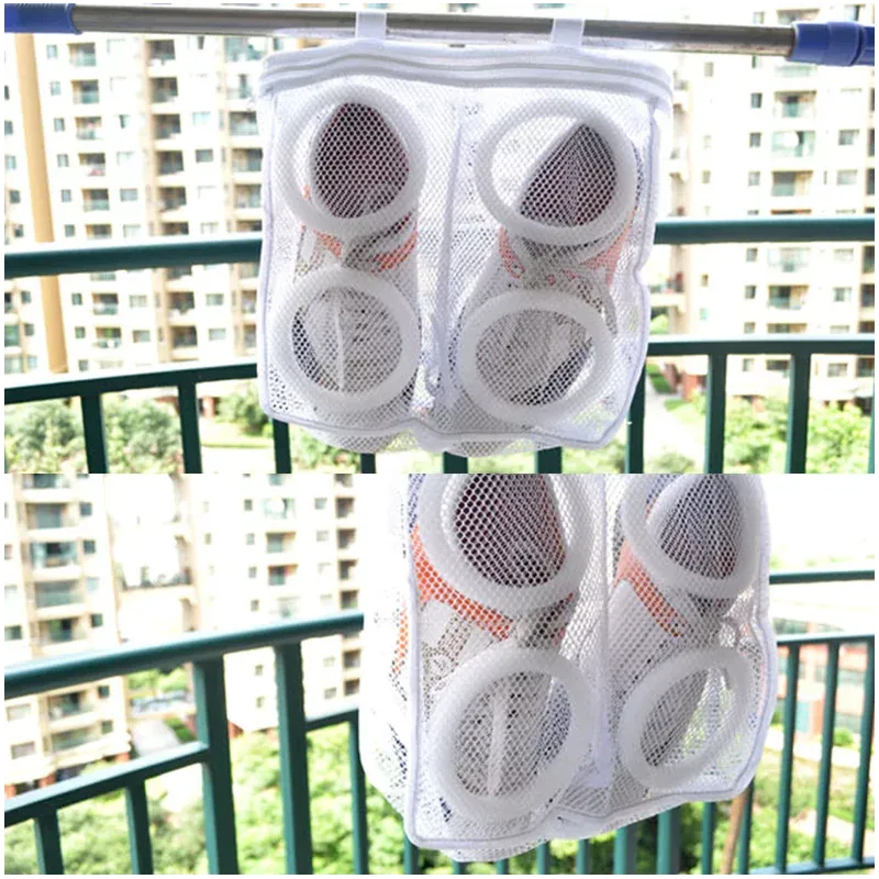 Electronice si Electrocasnice - Masini si uscatoare de rufe - Accesorii masini de spalat si uscatoare - Saculet din plasa pentru spalarea incaltarilor, Gonga® Alb - Infinity.ro