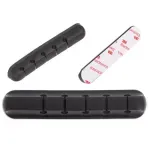 PC, gaming si accesorii - Periferice PC - Periferice Diverse - Suport cabluri autoadeziv pentru birou din silicon - 5 sloturi, Gonga® Negru - Infinity.ro