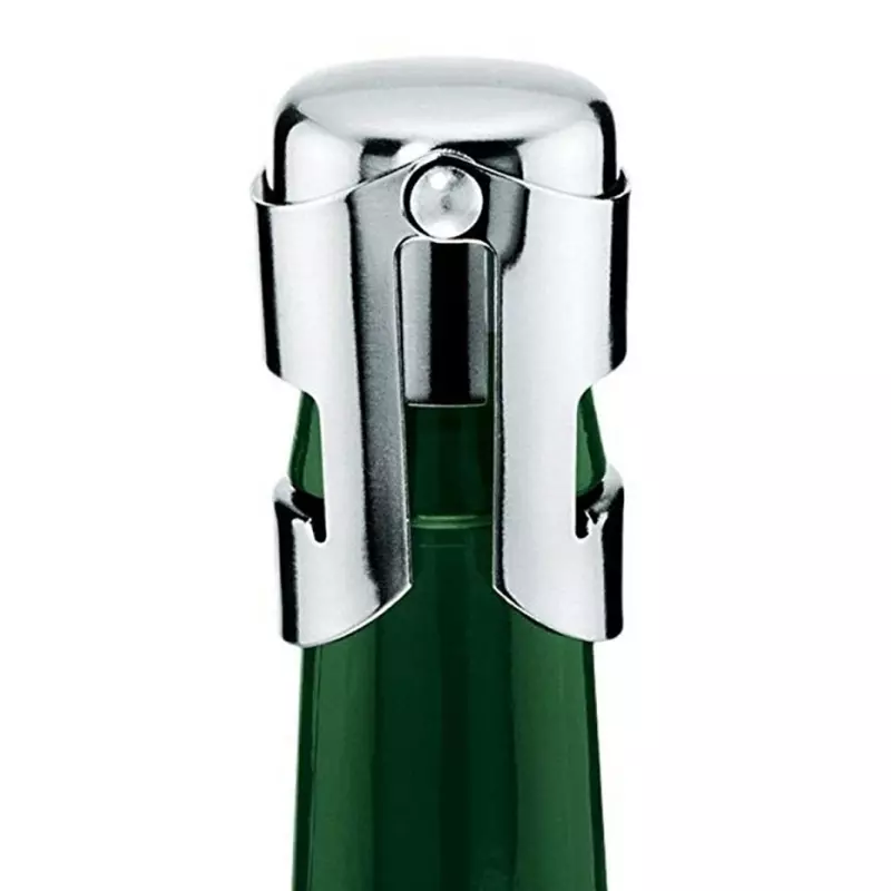 Casa si Gradina - Bucatarie si vesela - Accesorii bar - Tirbusoane si dopuri - Dop practic, pentru vin si sampanie, Gonga® Argintiu - Infinity.ro