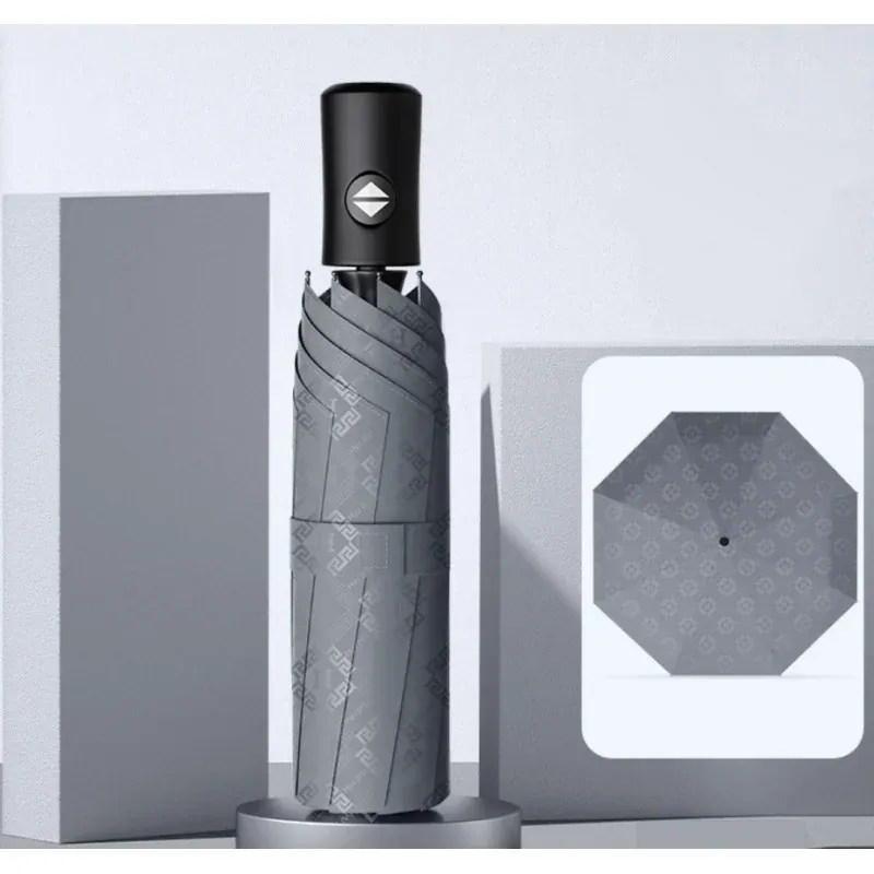 Casa si Gradina - Gradina si terasa - Umbrele si pavilioane - Umbrele - Umbrela automata eleganta, impermeabila, diametru 98 cm, Gonga® Gri - Infinity.ro