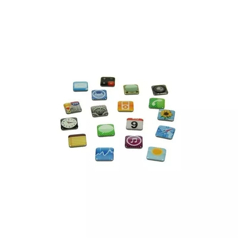 Casa si Gradina - Decoratiuni - Decoratiuni perete - Set 18 magneti de frigider model aplicatii iPhone, Gonga® Multicolor - Infinity.ro