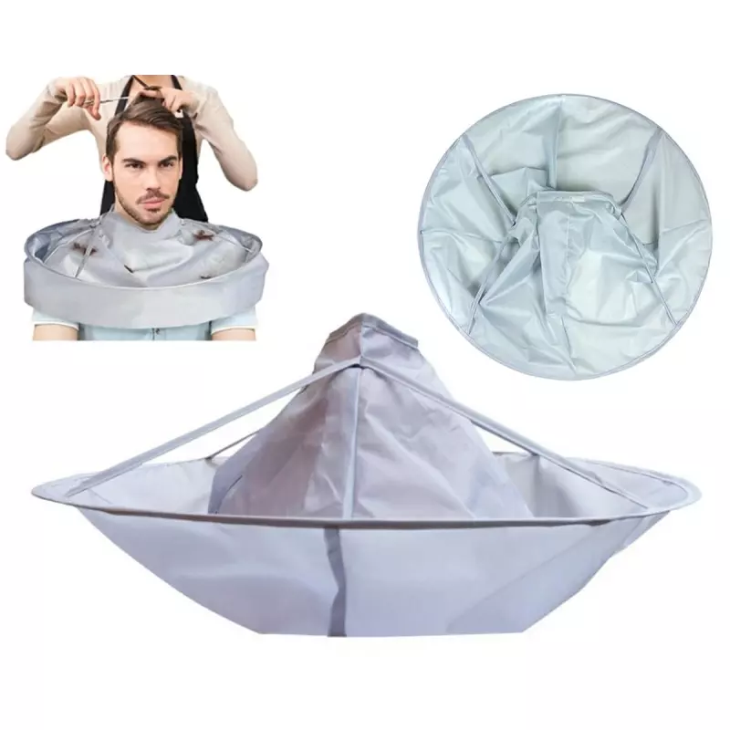 Ingrijire personala si Cosmetice - Ingrijire personala - Ingrijire par - Accesorii tuns si vopsit - Pelerina pentru frizerie cu guler, Gonga® Gri - Infinity.ro