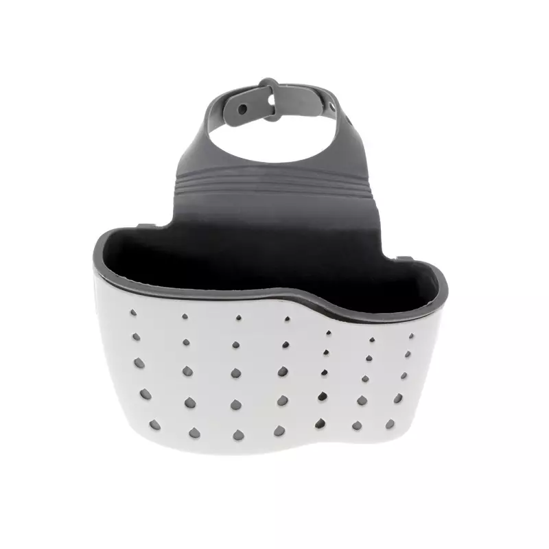 Market - Curatenie si intretinere casa - Produse bucatarie - Lavete si bureti - Suport pentru burete de vase bucatarie pentru chiuveta, curea reglabila din silicon, Gonga® Gri - Infinity.ro