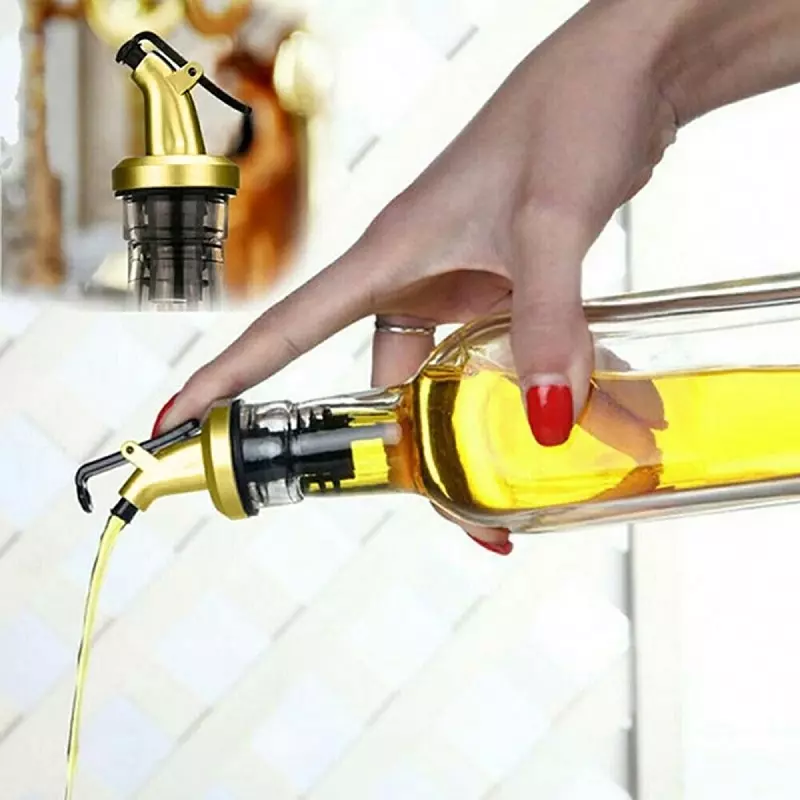 Casa si Gradina - Bucatarie si vesela - Accesorii bar - Tirbusoane si dopuri - Picurator pentru sticle, cu capac, Gonga® Negru - Infinity.ro